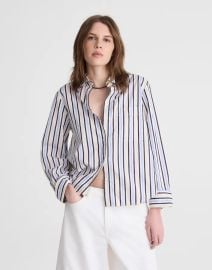 The Signature Y-Neck Shirt in Poplin at Madewell